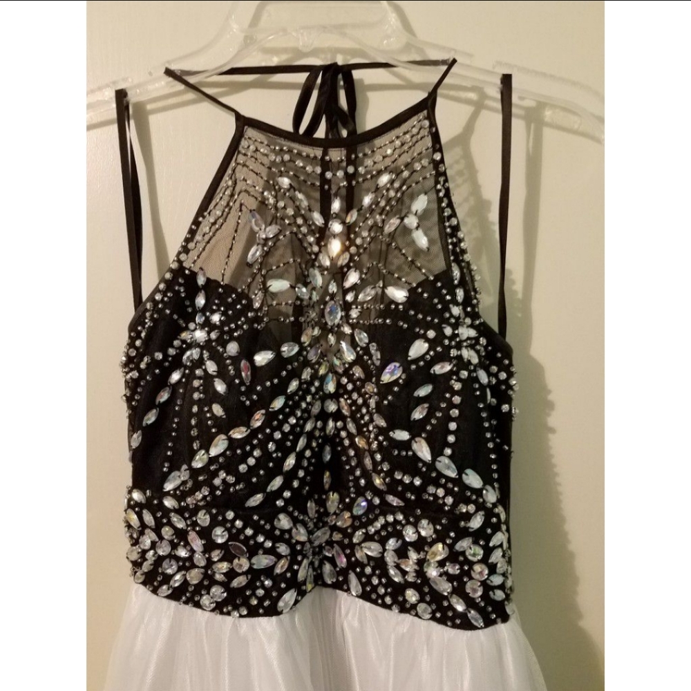 Windsor Halter Top Poofy Prom Dress